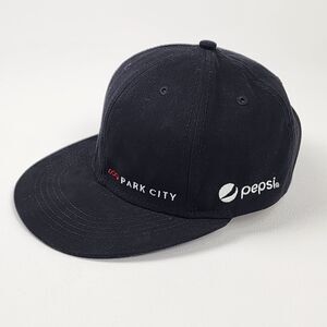 Park City Ski Resort Snapback Hat Black Employee Staff Cap Pepsi Sprint